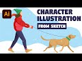 Character Illustration | Adobe Illustrator Tutorial (How to Draw Sketch) download premium version original top rating star