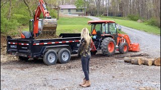 She had second thoughts, Pulling HEAVY Loads with Kubota MX5400 #1079