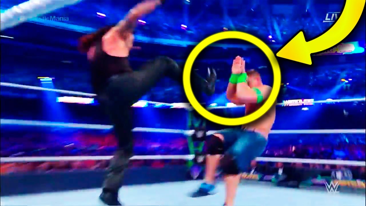 10 MOVIMIENTOS FALSOS DE WWE CAPTADOS EN CAMARA - YouTube