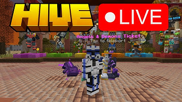 Playing The Hive LIVE With Viewers! #minecraftlive #thehive #bedwars #minecraft
