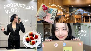 Productive vlogs| routine reset, gym, healthy food, skincare, small business