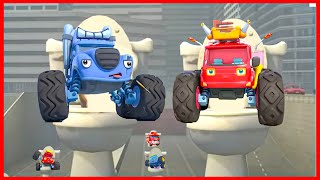 Monster Truck  | Red Tractor  - Trouble Maker  | Skibidi Toilet Meme Song