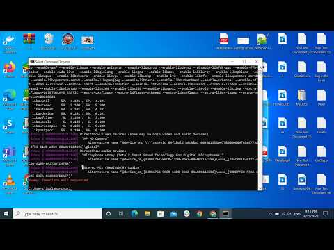FFMPEG list all Devices in Windows 10