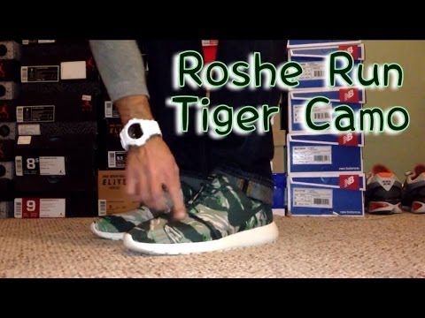 Nike Roshe Run Tiger Camo Review \u0026 On 