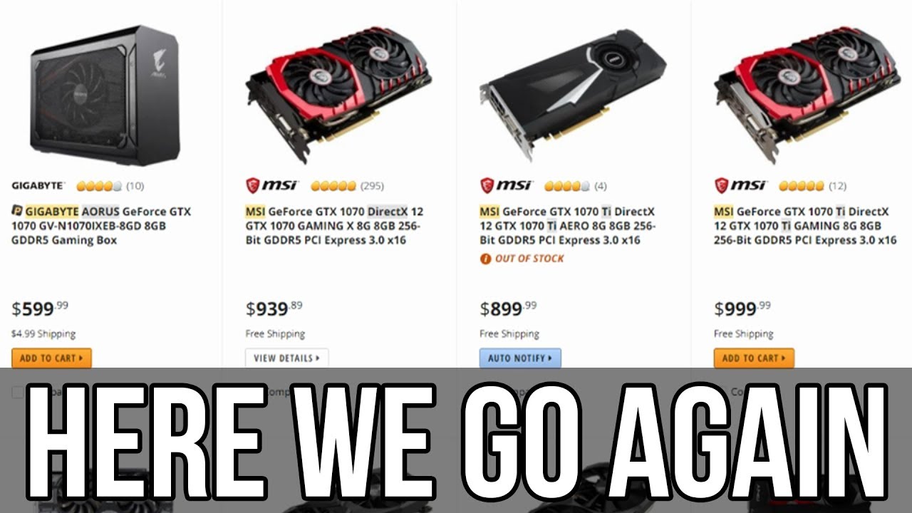 Graphics Card Prices are Rising Again YouTube