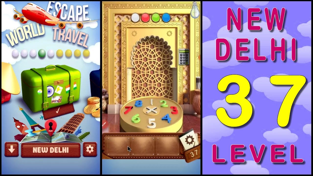 JOGO ESCAPE WORLD TRAVEL - 50 DOORS 3 | 50 PORTAS 3 LEVEL 37 - NEW DELHI