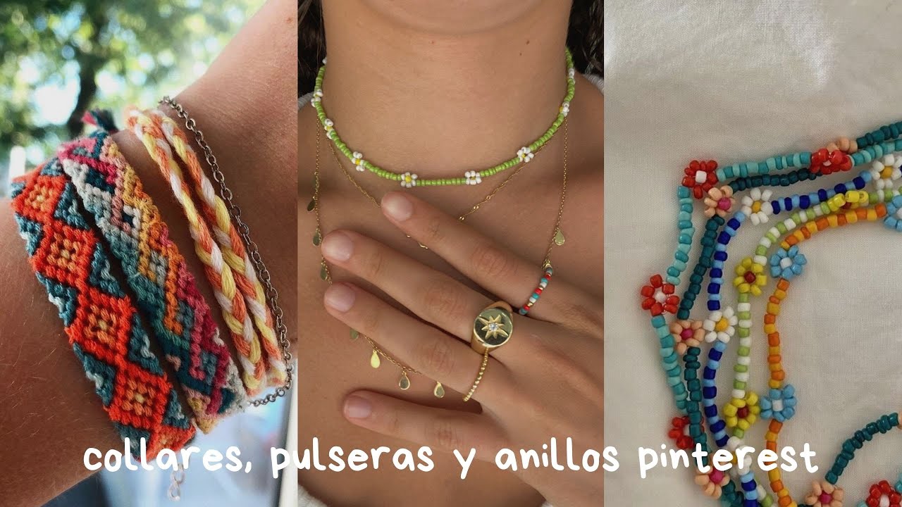 pulseras collares aesthetic verano - YouTube