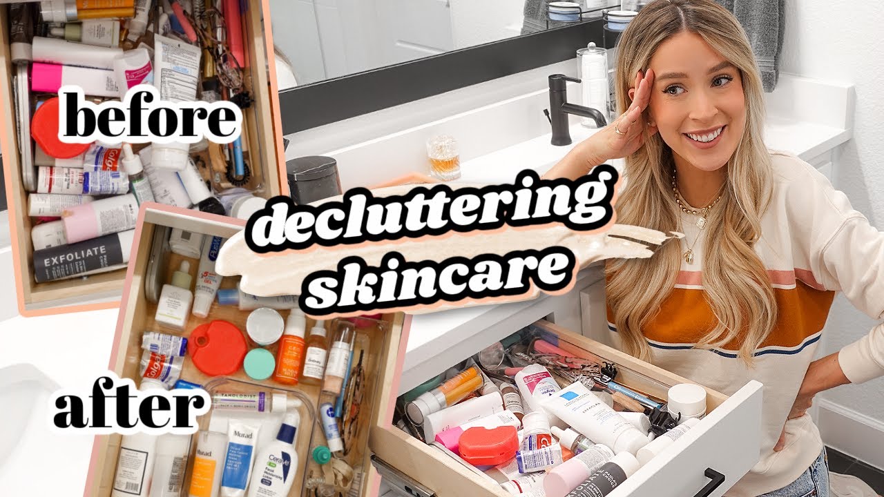 WHAT'S IN MY DRAWER? (decluttering skincare big time) | leighannsays
