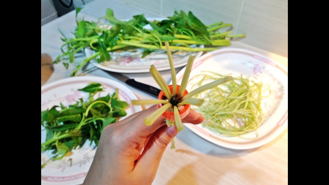 How to use Vegetable Separable Knife วิธีใช้มีดซอยผักบุ้ง YouTube