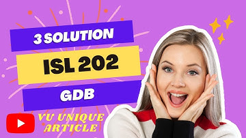 ISL202 GDB 1 Solution 2023 / ISL202 GDB 1  Solution Spring 2023/ ISL202 Spring 2023