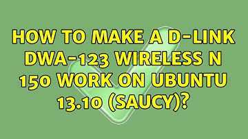 Ubuntu: How to make a d-link dwa-123 wireless n 150 work on ubuntu 13.10 (saucy)?
