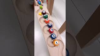 marble Run Race ASMR #290 Wooden Wave Course Colorful Marbles   #marblerun #marblerunrace #asmr