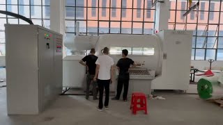 Our new VACUUM METALLIZING machine is running in customer's factory, ROLL to ROLL METALLIZER