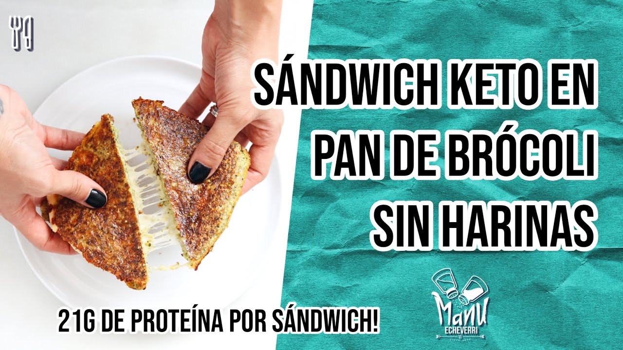🥪 SANDWICH KETO DE QUESO CON PAN DE BRÓCOLI | MEAL PREP KETO GRILLED CHEESE | Manu Echeverri