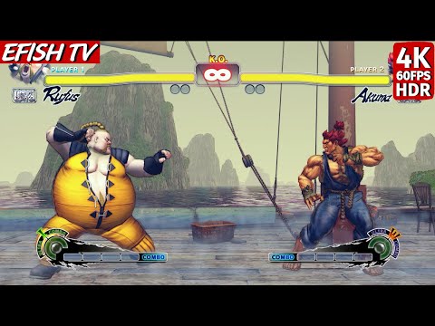 Rufus vs Akuma (Hardest AI) - Ultra Street Fighter IV
