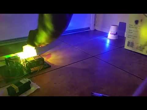 White laser burning!