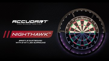 ACCUDART Nighthawk Bristle Dartboard w/ 2-in-1 LED Surround