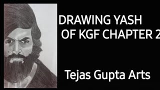 Drawing yash from KGF chapter 2/Tejas Gupta arts/like n subscribe/easy/for beginners