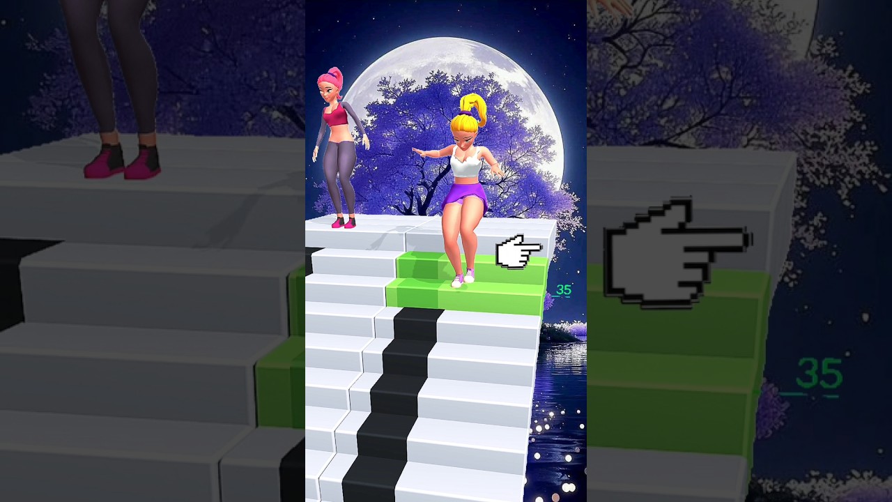 Play and Fail-Down stairs Race 3d