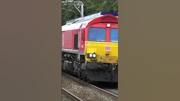 Class 66 DB Trains passing wilmslow with Tones #railways #trains #tones #class66 ￼