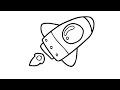 How To Draw A Cartoon Rocket Ship Step By Step / Draw a Rocket Ship to Outer Space! - Peewee Picasso / If you like it, follow these steps to try it out!