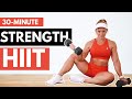 30 MIN FULL BODY HIIT STRENGTH  | Weight Training for Weight Loss (No Jump  + No Repeat)