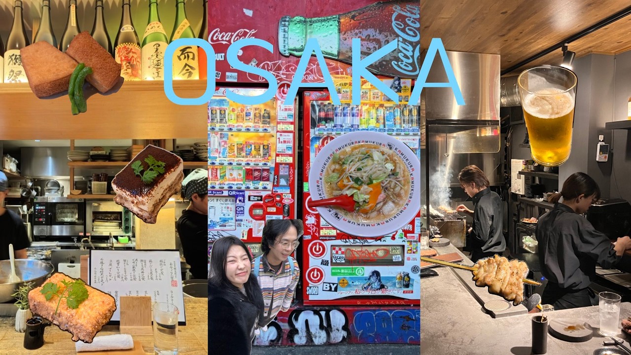 오사카 여행 꿀코스 🇯🇵 러닝코스 + 숨은 맛집 투어 | 오사카 여행 브이로그 DAY2 [러닝코스 추천🏃🏻, 현지인 맛집 모음🍜🥐, 분위기 좋은 식당 🍱, 야키토리 맛집🍗]