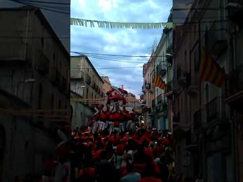 Castellers de Barcelona: 4 de 9 amb folre Diada de Màrtirs Street 2017