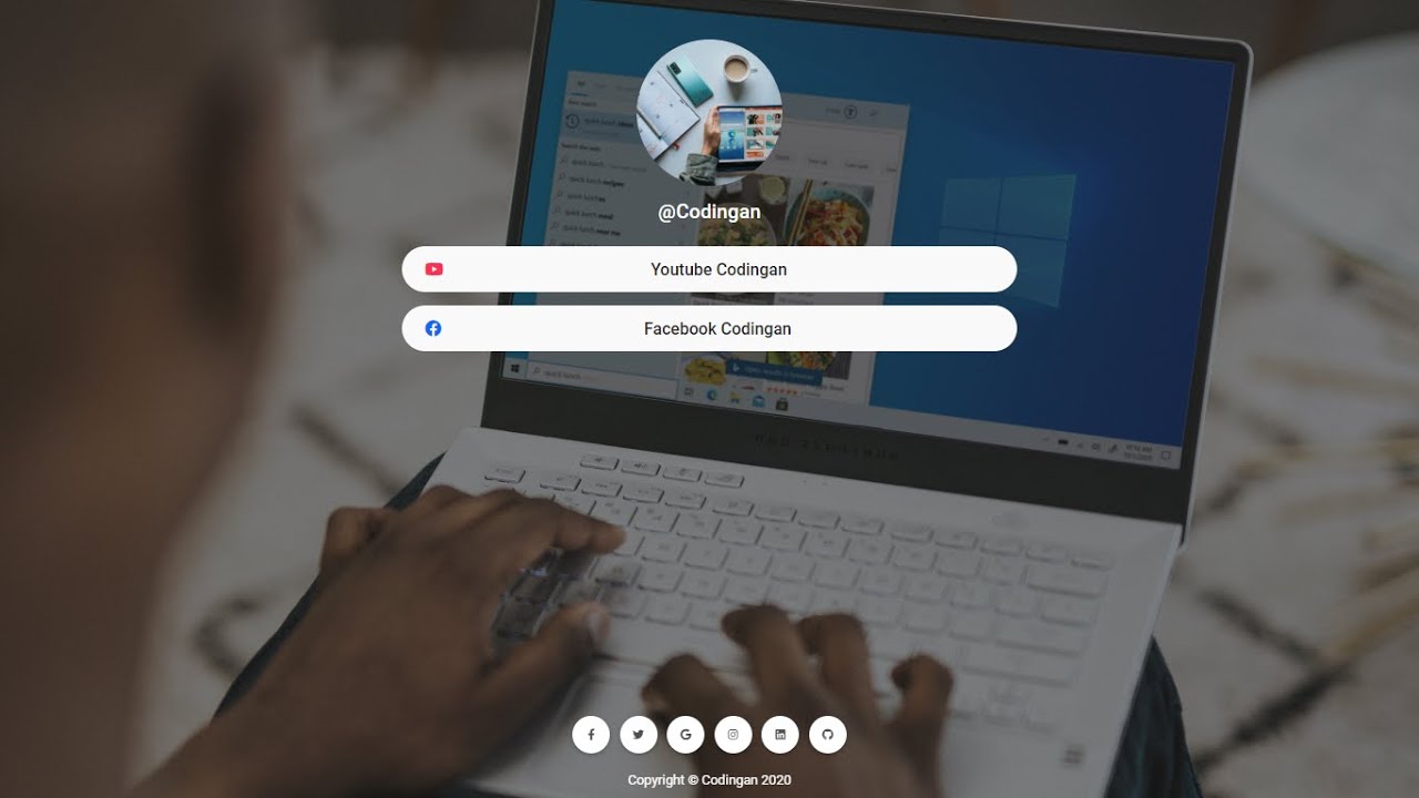 Membuat Desain UI Mirip Linktree || MDB Bootstrap - YouTube