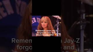 Remember when Jay Z forgot the intro and Beyonce was mad 😡 #shorts