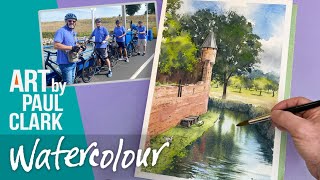 How to Paint a Dutch Castle in Watercolour - on a Cycling Holiday!