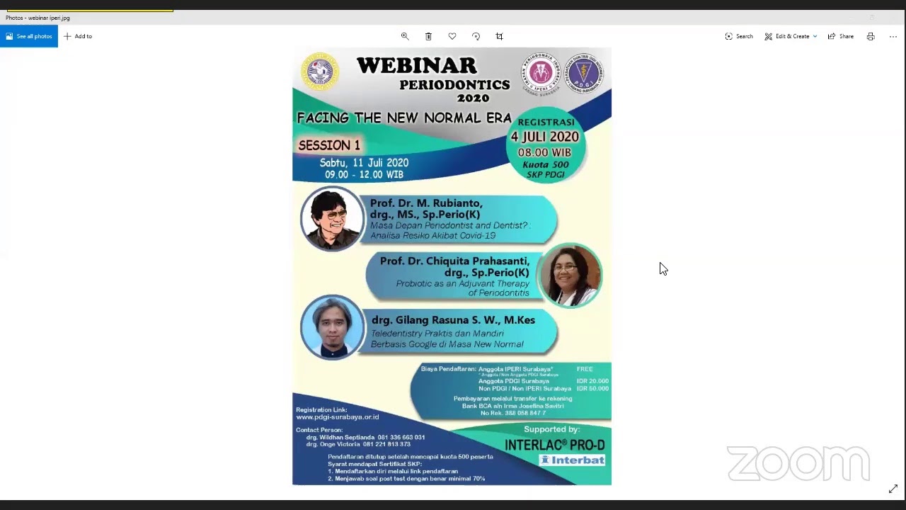 Seminar PDGI Online II : Aerosol Management in New Normal Dentistry