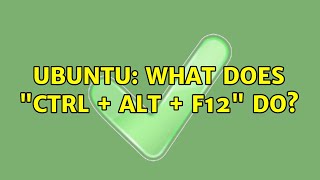 Ubuntu: What does 'Ctrl   Alt   F12' do?