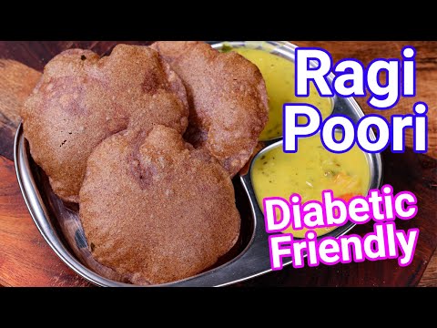Ragi Poori Recipe with Special Chutney - Diabetic Friendly Bread Recipe  Finger Millet Puri