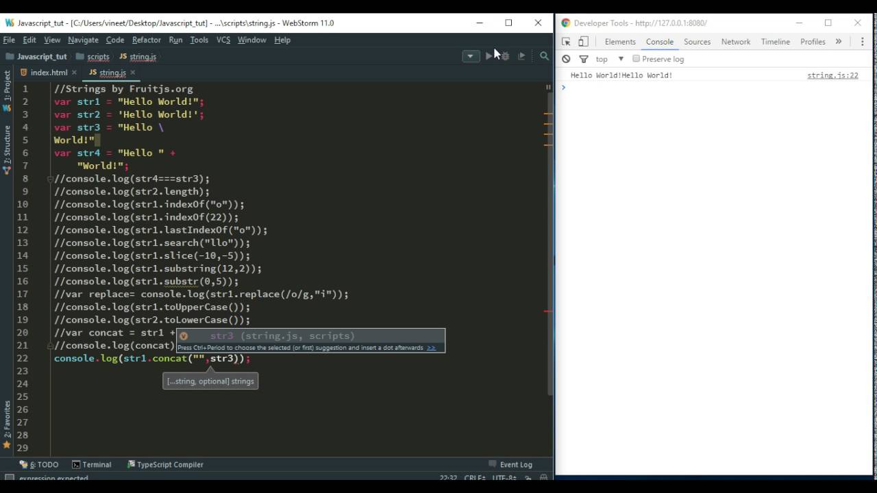 Strings in JavaScript: Javascript Tutorials #3 - YouTube