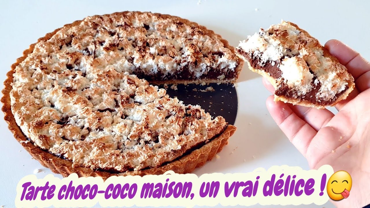 Cette tarte est une vraie merveille pour les gourmands de chocolat et noix de coco🍫😍