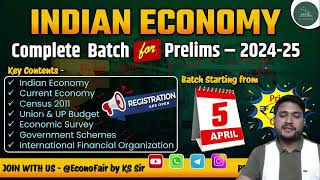 Indian Economy for UPSC &amp; UPPSC: Comprehensive Course|| Econofair || UPSC | State PSC ||