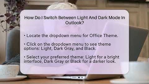 How Do I Switch Between Light And Dark Mode In Outlook? - TheEmailToolbox.com