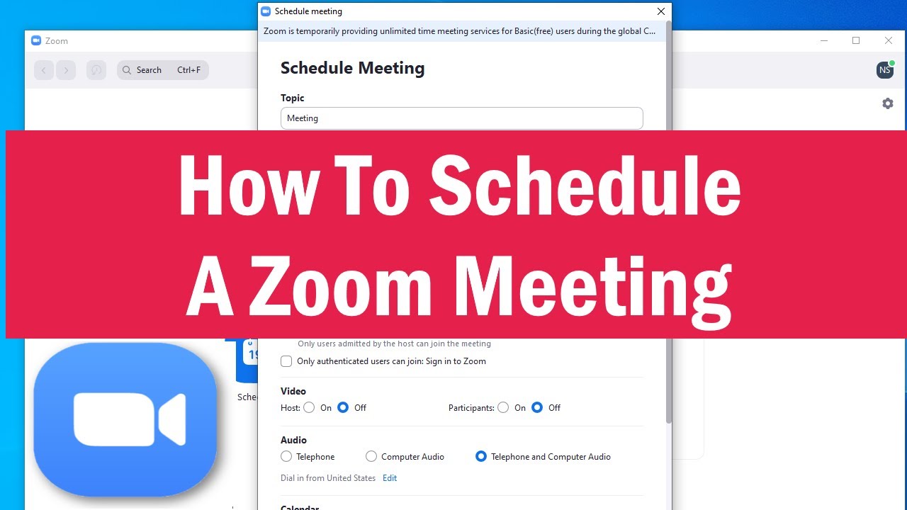 Create A Zoom Meeting Set Up Zoom Meetings How To Schedule A Zoom 