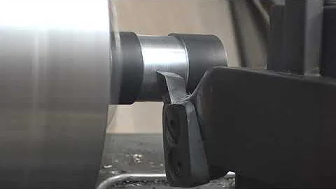 Tangental tool holder in use.