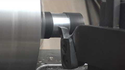 Tangental tool holder in use.