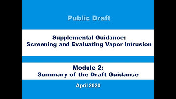 3 Technical Module 2 Part 1 Screening and Evaluating Vapor Intrusio