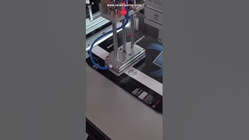 Bosch carton case box sheet robot hand one piece paging two label labeling machine running video