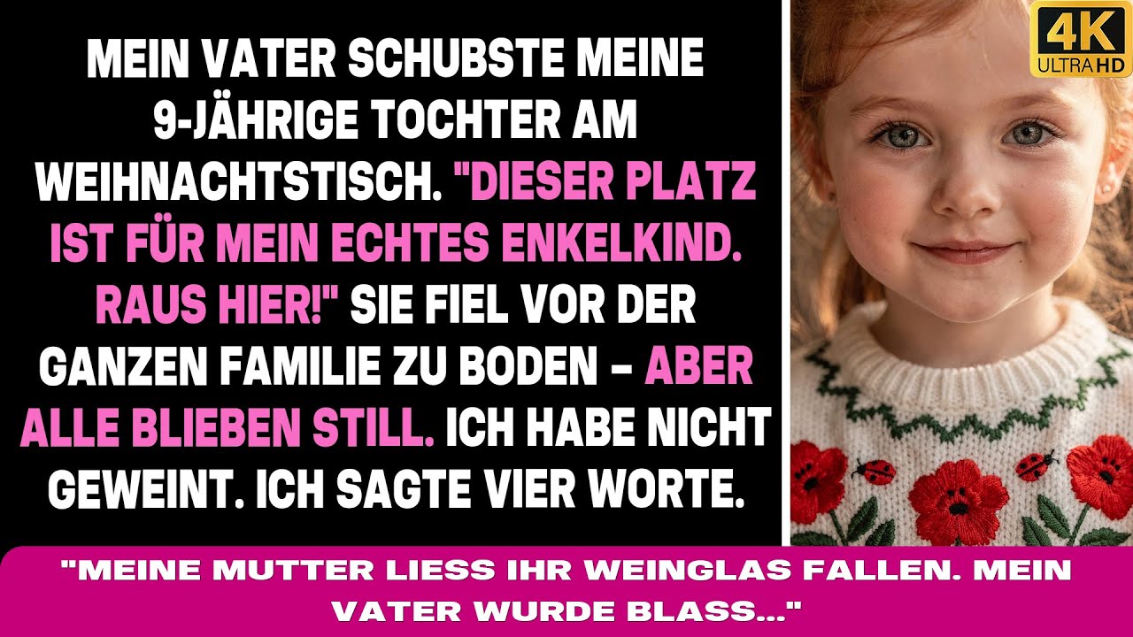Zu Weihnachten schubste mein Vater meine Tochter. 'Der Platz ist für mein echtes Enkelkind!'