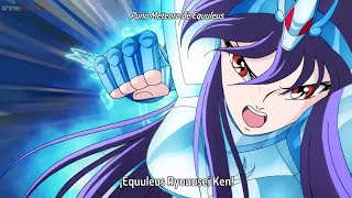 Kyoko Salva A Shoko Y Usa El Equuleus Ryusei ken - Saint Seiya: Saintia Sho Capitulo 1.