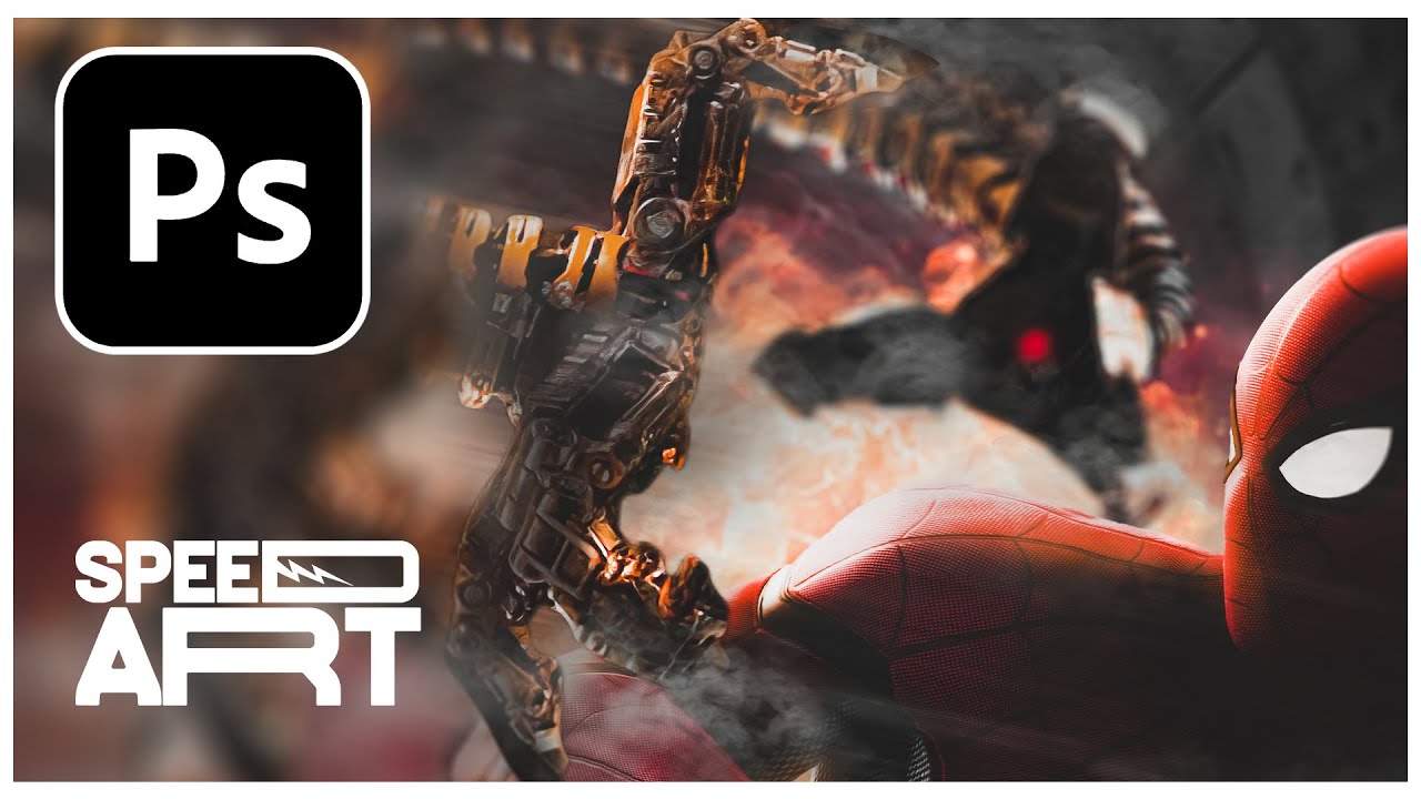 Spiderman 3 vs Dr. Octavius  Concept Art | How to make Superhero Poster Composition