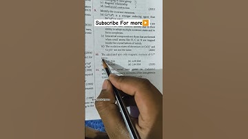 The d and f Block Elements PYQ Question Practice#neet#chemistry #study#aiims#motivation#shorts#pyqs