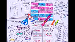 Short and Long Vowel Worksheets 1st 2nd 3rd Grade Phonics Activities Short Vowel Long Vowel Practice