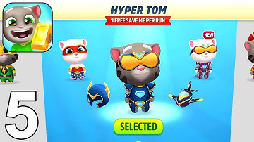 Talking Tom Gold Run HYPER TOM Android Gameplay - Part 5