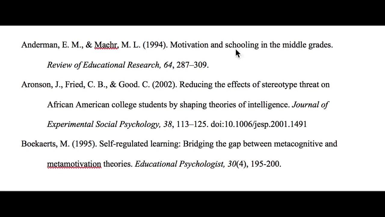 article review citation format